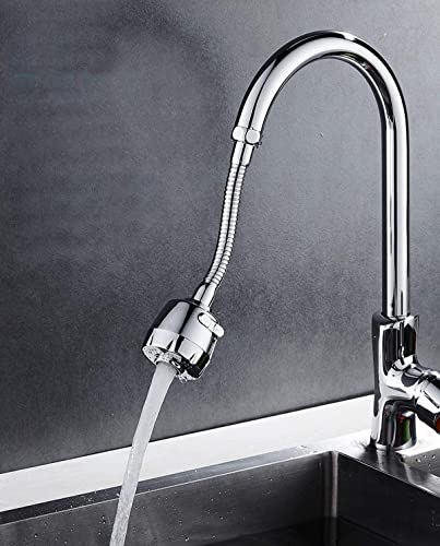 Styxon/Sink Faucet Sprayer Attachment 360 Rotatable Kitchen Tap Head Replacement,Anti-Splash Faucet Nozzle Head with Hose and Universal Connector, 6.5 X 10 X 1 Inch, Silver