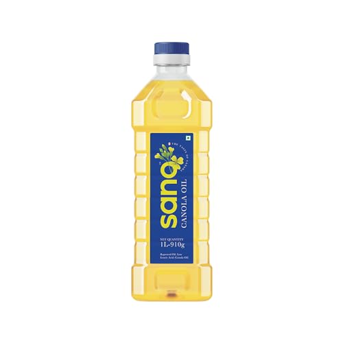 Sano Canola Oil Healthy Cooking Oil for Daily use|Recommended by for all type of Cuisines|Lowest in Saturated Fat- 1L (Pack of 1)