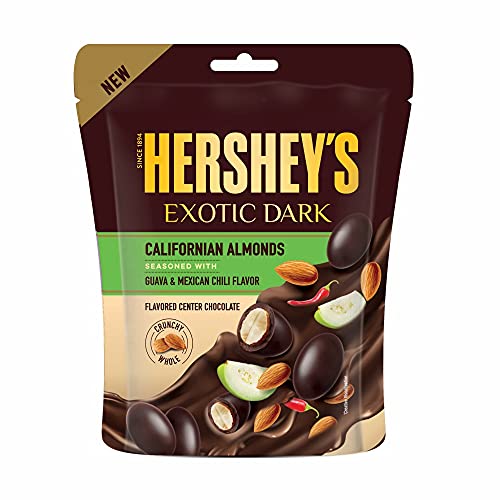 Hershey’s Exotic Dark Chocolate – Californian Almond Seasoned with Guava-Mexican Chili Flavor 30g ( Pack of 8)