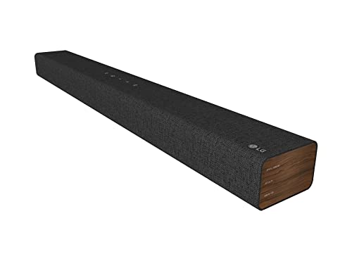 LG Soundbar SP2, 100W 2.1Ch Home Theatre System, Built-in Subwoofer for Powerful Bass in Eco-Friendly Fabric Wrapped Design, AI Sound Pro, Bluetooth, HDMI
