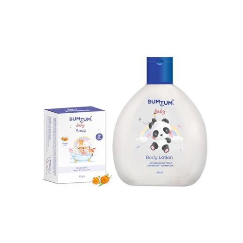 Bumtum Paraben Free Baby Soap 50Gram (Pack of 1) & Baby Baby Body Lotion (200 ML) Combo