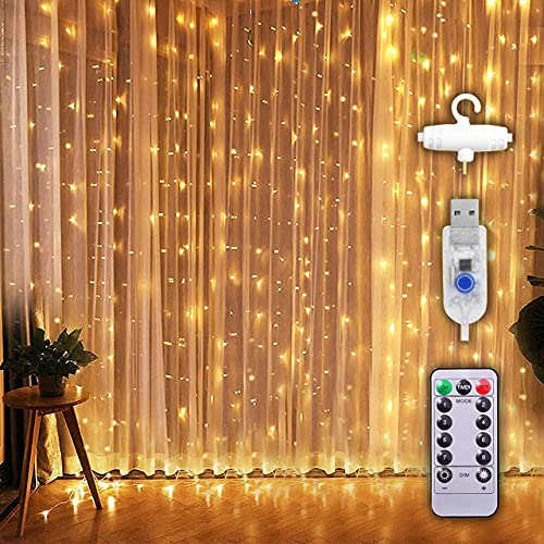 Party Propz New Year Lights for Decoration – 300 LED Curtain Lights for Decoration with Remote Control | Fairy Lights for Room Decoration | Window Curtain Lights | New Year Lights for Home