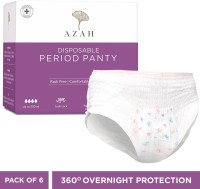 AZAH Disposable Period Panties | Box of 6 | Overnight Protection | 500ml Absorption Sanitary Pad(Pack of 6)