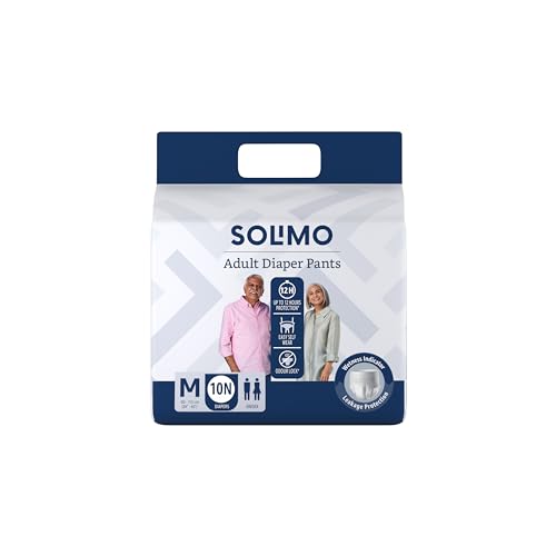 Amazon Brand Solimo Adult Diaper Pants Pack of 10 – Medium