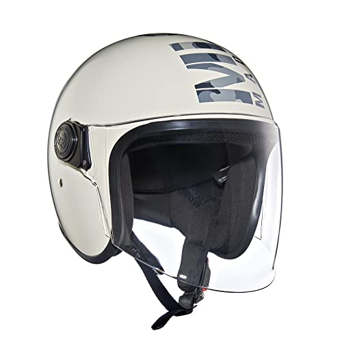 Royal Enfield Flip-up Coopter Camo MLG Helmet with Clear Visor Gloss White, Size: M( 57-58cm)