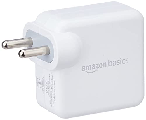 Amazon Basics 30W Type-C Charger|Fast Charging Adapter,White,Compatible with iPhone 14/13/12/11,Google Pixel Fold/7/7A/7 Pro/Pixel 6/Pixel 6A/Pixel 6 Pro&Other Phones