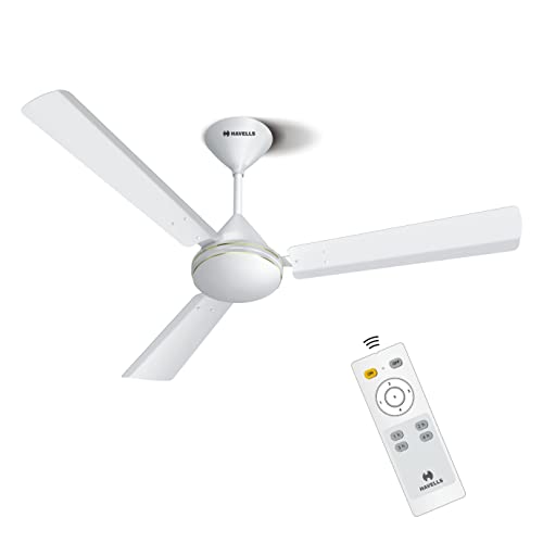 Havells 1200 mm Efficiencia Prime High Speed, BLDC Motor, Energy Efficient with Remote Control Ceiling Fan (White)