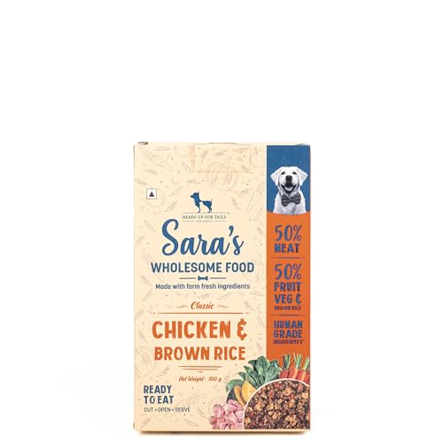 Heads up for tails Sara’s Wholesome Classic Chicken & Brown Rice Dog Wet Food – 100 gm