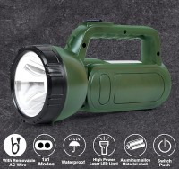 ShopGlobal Powerful 35W+14 SMD Rechargeable LED Emergency Long Range 5 hrs Torch Emergency Light(Green)