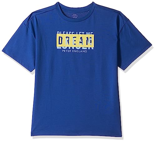 Peter England Girl’s Solid Regular Fit T-Shirt (PGKCERG2P33904_Medium Blue
