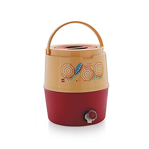 Cello Kool Star Plastic Insulated Water Jug, 15 litres, Beige