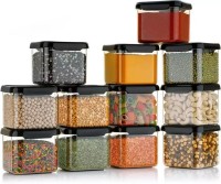 EUROSYS Plastic Grocery Container  – 500 ml(Pack of 12, Black)