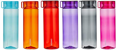 Amazon Brand – Solimo Curved Stainless Steel Water Bottle, Set Of 2, 1 liter Each