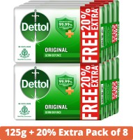 Dettol Original Germ Protection Bathing Soap,125gm + 20% Extra(8 x 150 g)