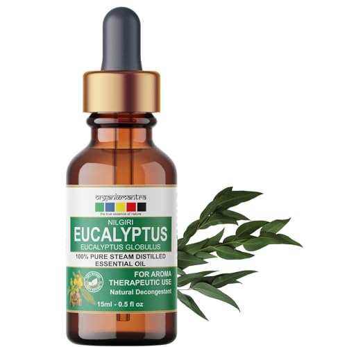 Organix Mantra Nilgiri Eucalyptus Oil | Promotes Clear Skin, Strong Hair | Revitalizing & Nourishing Care for Hair, Scalp & Skin | 15ML