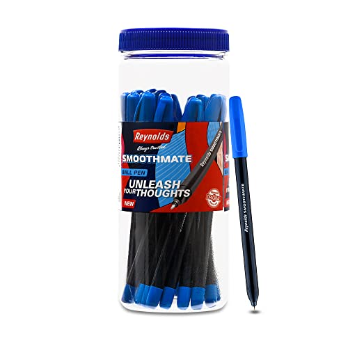 Reynolds D FINE BALLPEN -BLUE | PACK OF 25 | Ball Point Pen Set With Comfortable Grip | Pens For Writing | School and Office Stationery | Pens For Students | 0.7 mm Tip Size