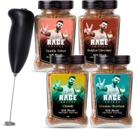 RAGE Silk Combo 60gx4- Classic, Belgian Chocolate, Creamy Hazelnut, Vanilla + Frother Instant Coffee(5 x 60 g, Assorted Flavoured)