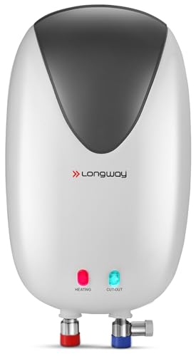 Longway Hotspring 3 ltr Automatic Instant Water Heater with Multiple Safety System & Rust-Proof ABS Body (Gray, 3 Ltr)