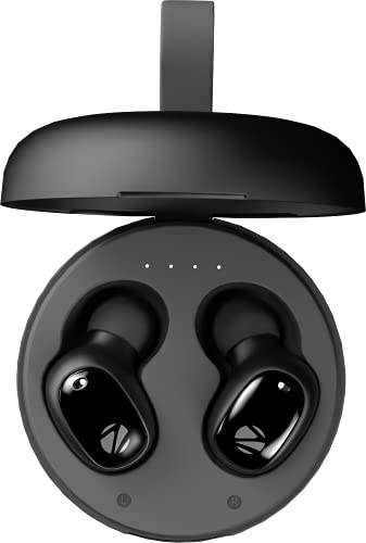 PTron Pride Indie in-Ear Wired Earphones with Mic, Stereo Sound, 10mm Drivers, Snug-fit Design, Passive Noise Cancellation, in-line Controls, Universal 3.5mm Aux & 1.2m Tange-Free Cable (Black)