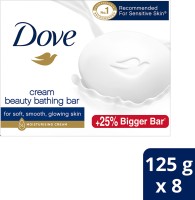 DOVE Cream Beauty Bathing Soap Bar, With Moisturising Cream(8 x 125 g)
