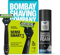 BOMBAY SHAVING COMPANY Sensi Smart 3 Shaving Razor for Men (Handle + Cartridge + Shaving Foam)