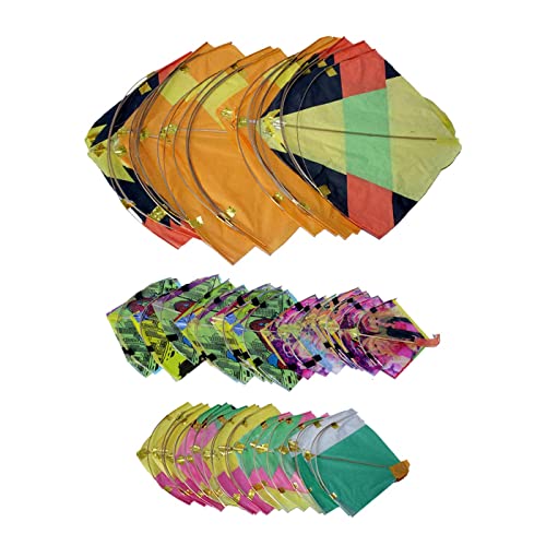 KYNA Small Size Patang, Kites for Lohri Decoration/Colorful Kites for Wall Decoration/Maker Sankranti Decoration Item Combo of 60 Pcs (Multicolor)