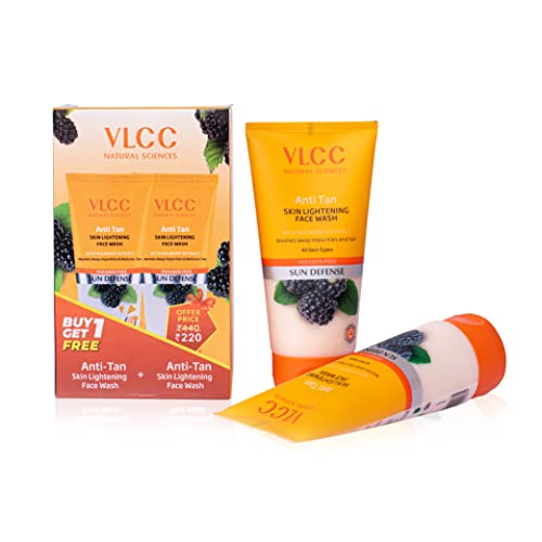 VLCC Anti Tan Skin Lightening Face Wash (2x150g), 2 Pieces