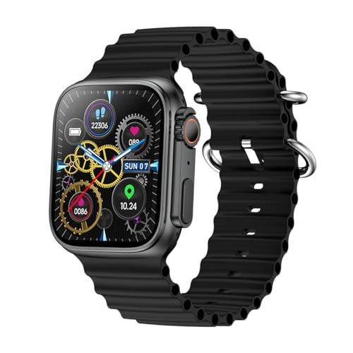 Ambrane 1.39” LucidDisplay, Premium Aesthetics, Bluetooth Calling Round SmartWatch, Functional Crown, 500 NITS Brightness, 100+ Sports Mode with IP68, 100+ Watch Faces (Rush, Black)