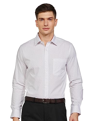 Raymond Men’s Print Slim Fit 1 (RMSX12128-R2_Light Red