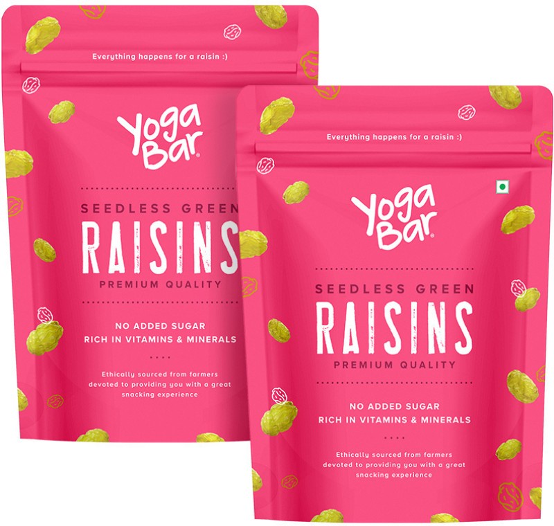 Yogabar Premium Seedless Green Raisins(2 x 0.5 kg)