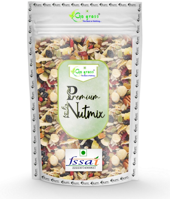 GO GRASS Premium International Healthy Nutmix | 10+ Mix DryFruit | Ready to eat |(1000 g)