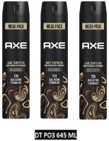 AXE Dark Temptation Deodorant Spray  –  For Men(645 ml, Pack of 3)