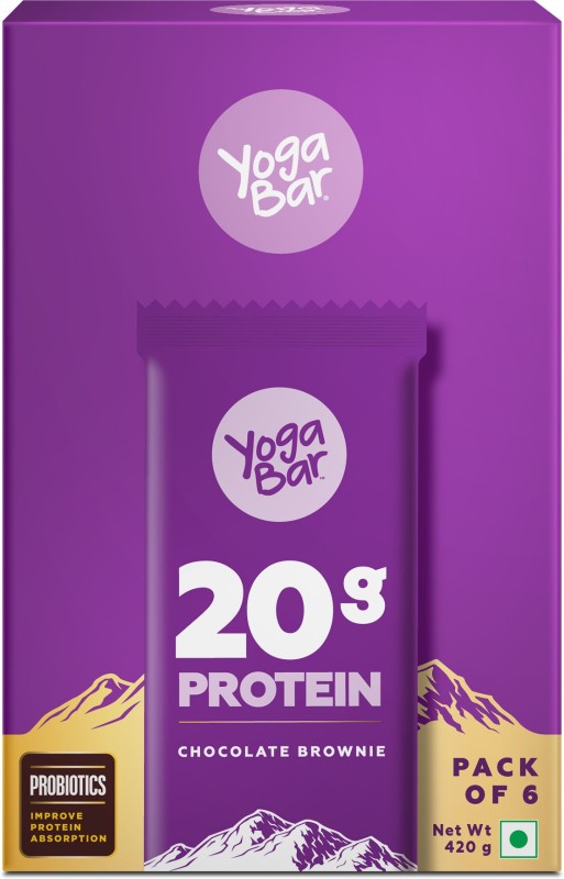 Yogabar 20G-Protein Bar Chocolate Brownie – Pack of 12, Keto Snacks with Pure Whey Protein, Omega 3s and 10G Fiber, Gluten Free Nutrition Bars for Gym, Bodybuilding and Healthy Diet Combo(2 Box)