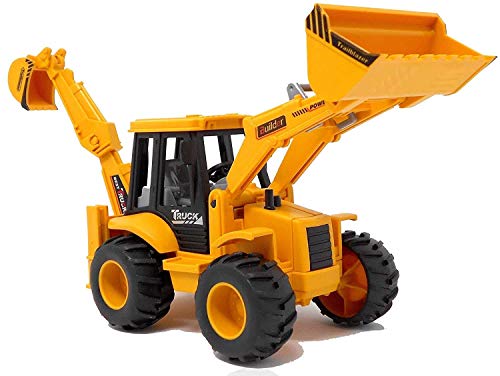 GRAPHENE Plastic Construction Realistic Engineer Vehicle Pushdozer Excavator Bulldozer Construction Toys Truck Machine for Kids Yellow