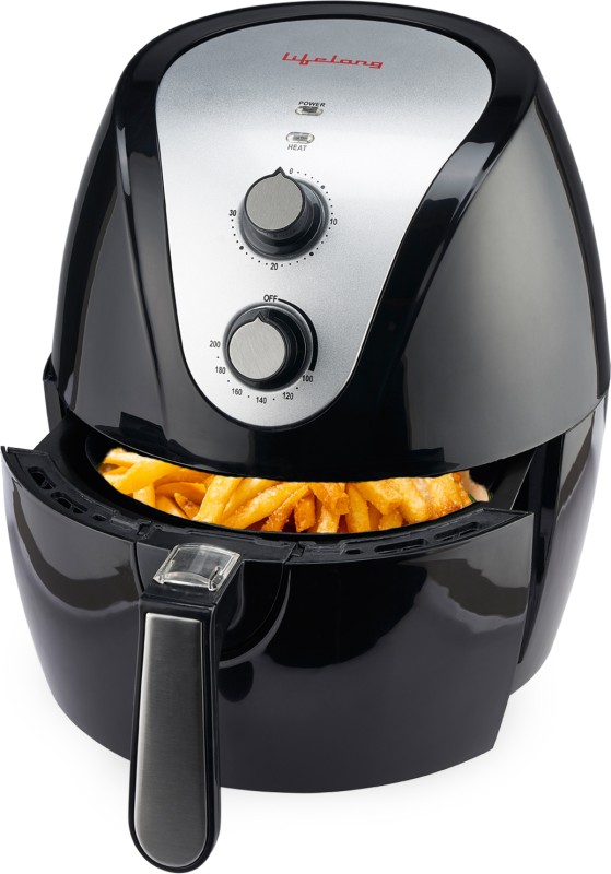 Lifelong LLHF421 1400W with Timer Selection and Fully Adjustable Temperature Control |Fry, Grill, Roast, Reheat, and Bake, Fryo Air Fryer(4.5 L)