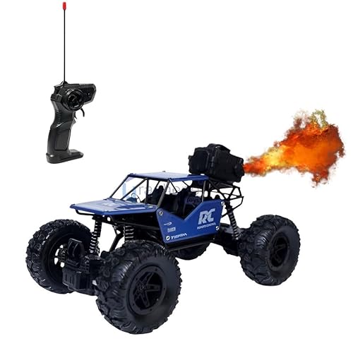 GRAPHENE Remote Control Car 1:18 Rock Crawler Water Mist Spray High Speed RC Car Toys for Boys USB Rechargable 2WD Off Road Vehicle Toy Cars for Kids Best Birthday Gift – Multicolor
