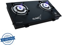 ruwa Steel, Glass Manual Gas Stove(2 Burners)