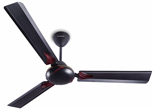 LONGWAY Creta P1 1200 mm/48 inch Ultra High Speed 3 Blade Anti-Dust Decorative 5-Star Rated Ceiling Fan (Smoked Brown, Pack of 1)
