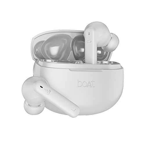 boAt Airdopes 170 TWS Earbuds with 50H Playtime, Quad Mics ENx™ Tech, Low Latency Mode, 13mm Drivers, ASAP™ Charge, IPX4, IWP™, Touch Controls & BT v5.3(Frost White)