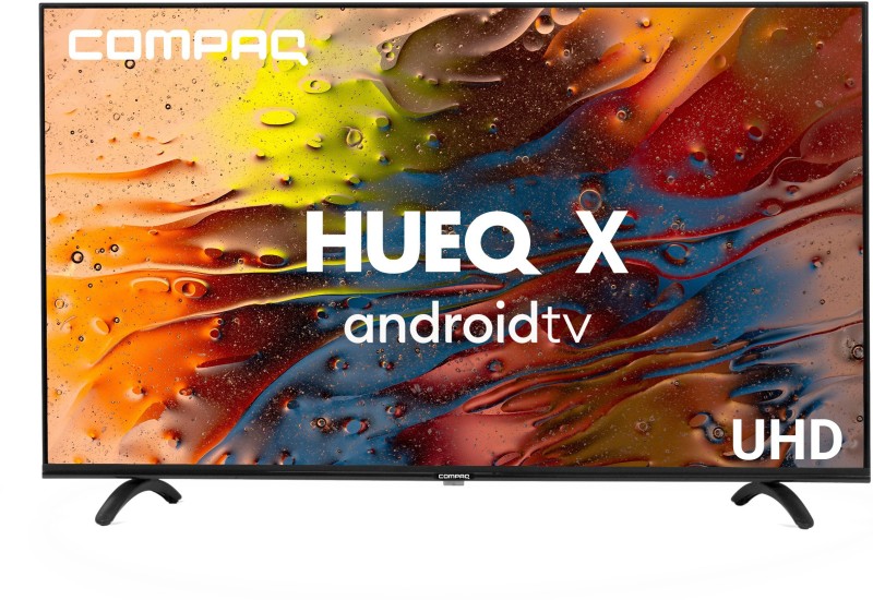 Compaq 127 cm (50 inch) Ultra HD (4K) LED Smart Android TV 2023 Edition with 2GB RAM,Dolby Audio,Bezel-less Screen,WCG+(CQV50AX1UD)