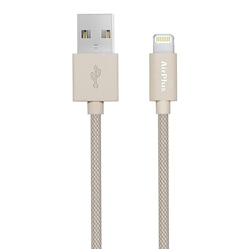 AirPlus AP-AX-905-SGRY/GLD 8 Pin Lightning to USB Cable for Smartphone – 3.2 Feet (1 Meter) (Space Grey-Gold, Pack of 1)