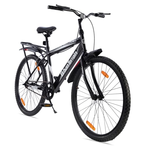 Urban Terrain FLEETIBC26TGREY Single Speed Mountain Bike with Free Cycling Event Ride Tracking App by Cultsport (17 Inch Frame, Ideal for Unisex)