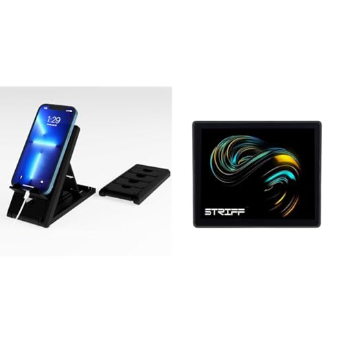 STRIFF Laptop Stand for Desk(Blackish) Spiral Cable Protector Cord Saver, Pack of 10