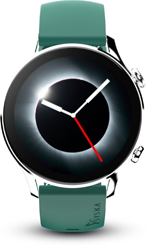 Syska Polar, 1.32 IPS Display, BT Calling with In Built Memory for Offline Songs Smartwatch(Green Strap, Free Size)
