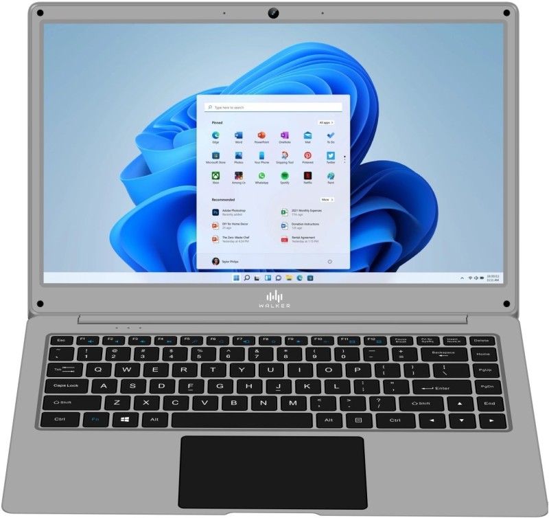 walker Intel Celeron Dual Core N4020 – (4 GB/128 GB SSD/Windows 11 Home) NU14A1 Thin and Light Laptop(14.1 inch, Cloud Silver, 1.3 Kg)