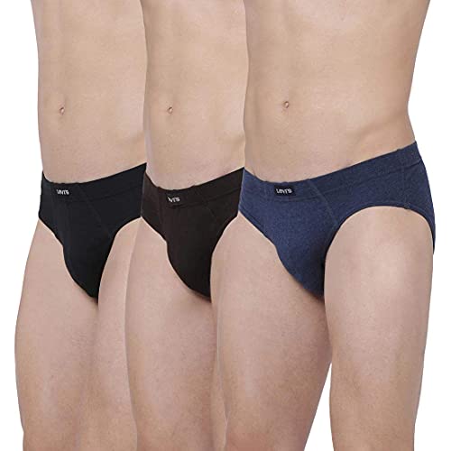 Levi’s Men’s Cotton Classic Regular Fit Briefs (Pack of 3) (STYLE-011_Assorted_XL)