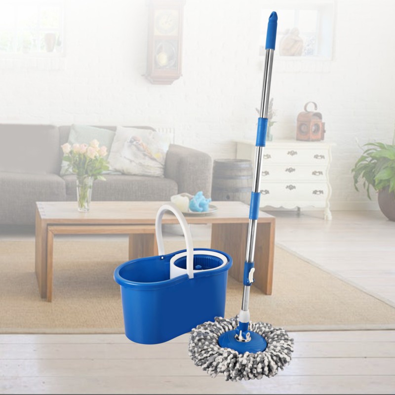 cello Kleeno Compacto Spin Mop Blue Wet & Dry Mop(Multicolor)
