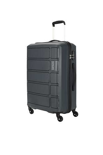 Safari Glimpse 69 Cms Medium Check-in Trolley Bag Hard Case Polycarbonate 4 Wheels 360 Degree Wheeling System Luggage, Trolley Bags for Travel, Suitcase for Travel, Gun Metal