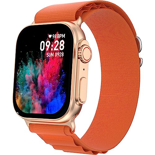 FCUK New Tide Smart Watch|1.39″ Round Display| 360×360 High Resolution |SingleSync BT Calling|Built-in AI Voice Assistant| Premium Textured Straps|Upto 5 Day Battery|120+ Sports Modes – FCSW01-C
