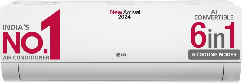 LG AI Convertible 6-in-1 Cooling 2024 Model 1.5 Ton 5 Star Split Inverter 4 Way Swing, HD Filter with Anti-Virus Protection AC with VIRAAT Mode & ADC Sensor AC  – White(TS-Q19YNZE, Copper Condenser)